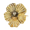 Antique gold pansy pendant and brooch symbol of love and remembrance.